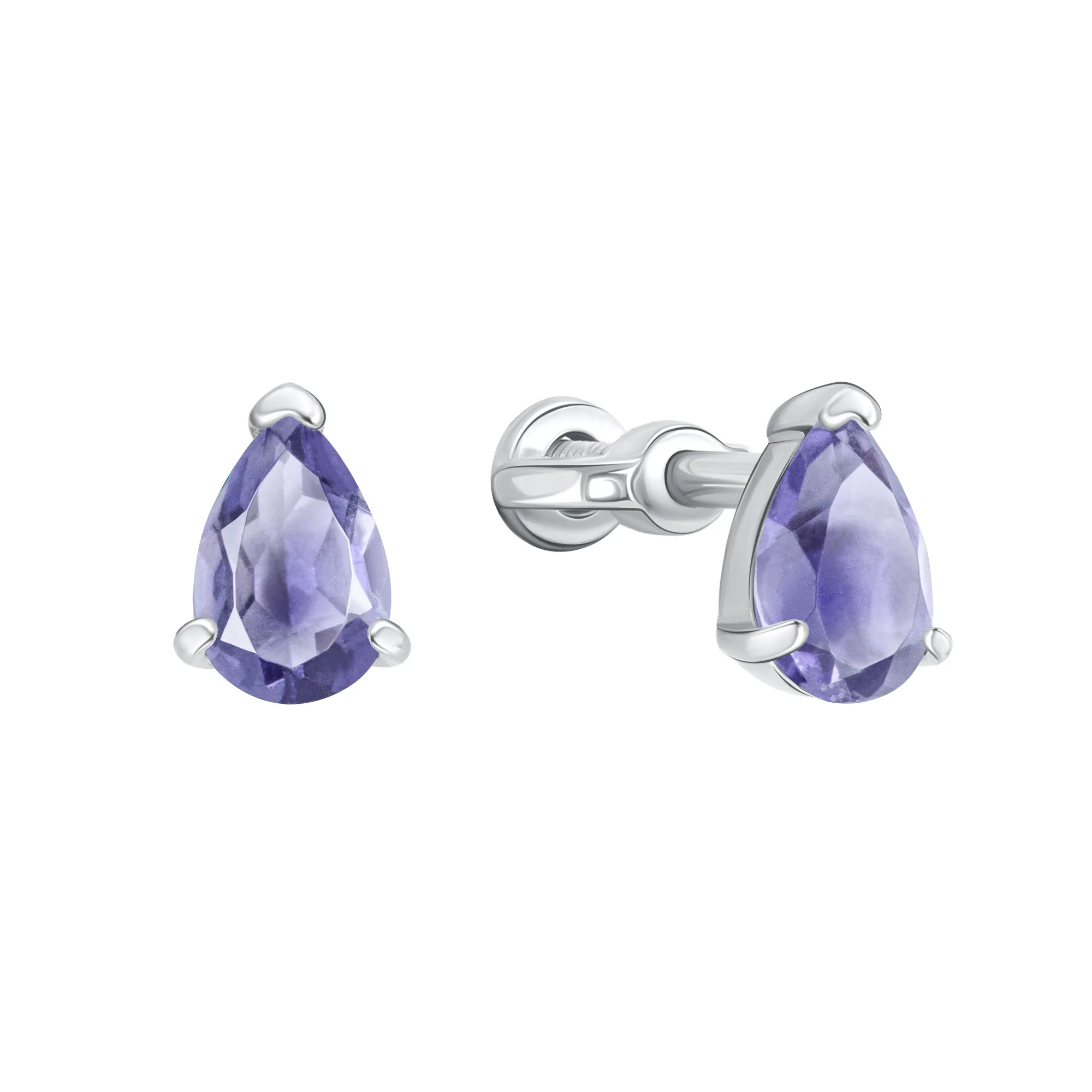 Серьги пусеты-гвоздики, Серебро 925, 12-52-0266-18