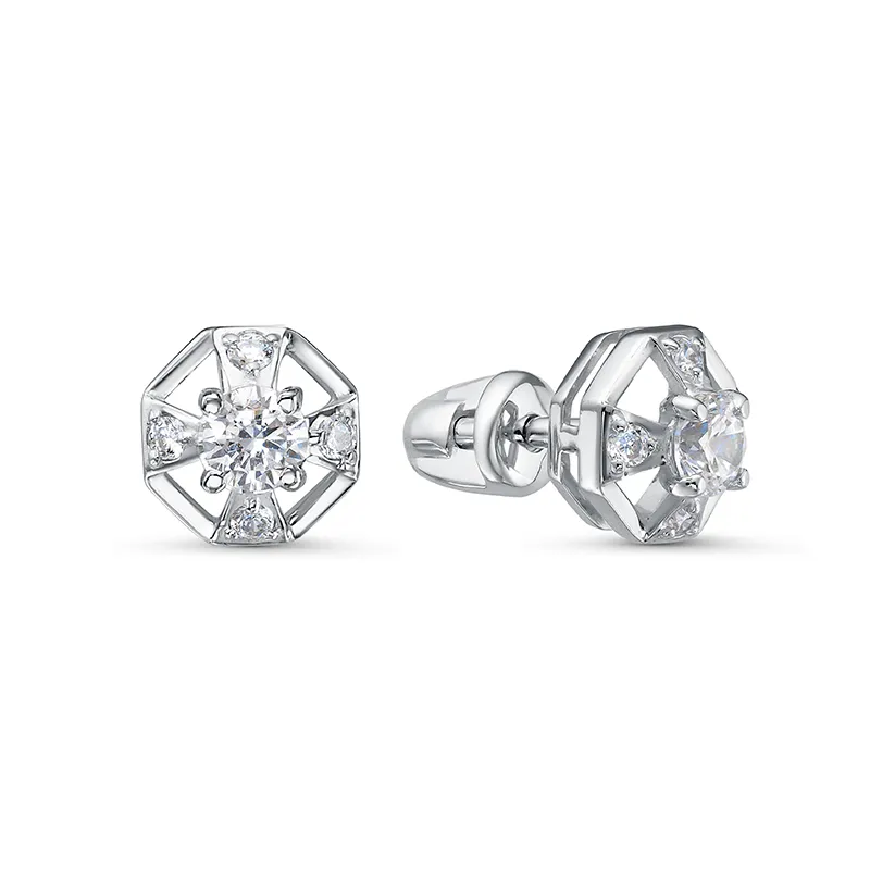 Серьги пусеты-гвоздики, Золото 585, б0506661