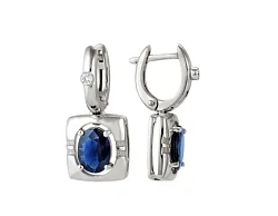 Серьги, Золото 585, Сапфир 54010213б