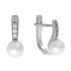 Серьги, Серебро 925, Жемчуг 1035682-01150-2S