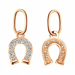 Подвеска фантазийная,  Золото 585, Фианит ПдПодковаЛ/бцФ/з585 Подвеска фантазийная,  Золото 585, Фианит ПдПодковаЛ/бцФ/з585