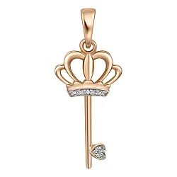 Подвеска фантазийная,  Золото 585, Бриллиант 84-41P01349-S0DD Подвеска фантазийная,  Золото 585, Бриллиант 84-41P01349-S0DD