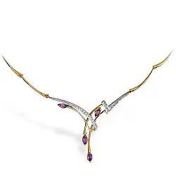 Колье,  Золото 585, Рубин 24050653 Колье,  Золото 585, Рубин 24050653