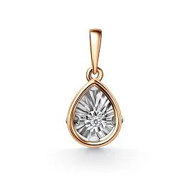 Подвеска фантазийная,  Золото 585, Бриллиант 03-11-51202-11-00 Подвеска фантазийная,  Золото 585, Бриллиант 03-11-51202-11-00