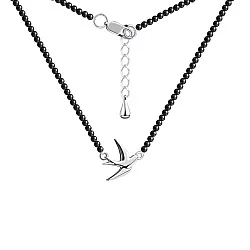 Колье,  Серебро 925, Агат 8340394876-40-20 Колье,  Серебро 925, Агат 8340394876-40-20