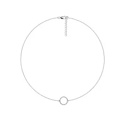 Колье,  Серебро 925, Фианит 8340205077л-9-38 Колье,  Серебро 925, Фианит 8340205077л-9-38