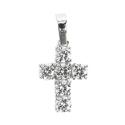 Подвеска крест, Серебро 925, Фианит п105033р Подвеска крест, Серебро 925, Фианит п105033р