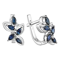 Серьги, Золото 585, Сапфир 06-42E00203-F0DDSA Серьги, Золото 585, Сапфир 06-42E00203-F0DDSA