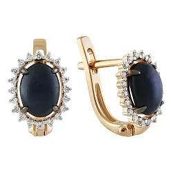 Серьги, Золото 585, Сапфир 36-41E01154-F0DDSD Серьги, Золото 585, Сапфир 36-41E01154-F0DDSD