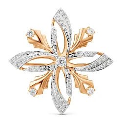 Брошь Золото 585, Фианит Т14209244  Брошь Золото 585, Фианит Т14209244