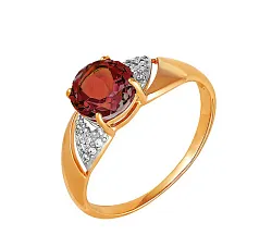 Кольцо Золото 585, Гранат 1104208 1 8 1 Кольцо Золото 585, Гранат 1104208 1 8 1